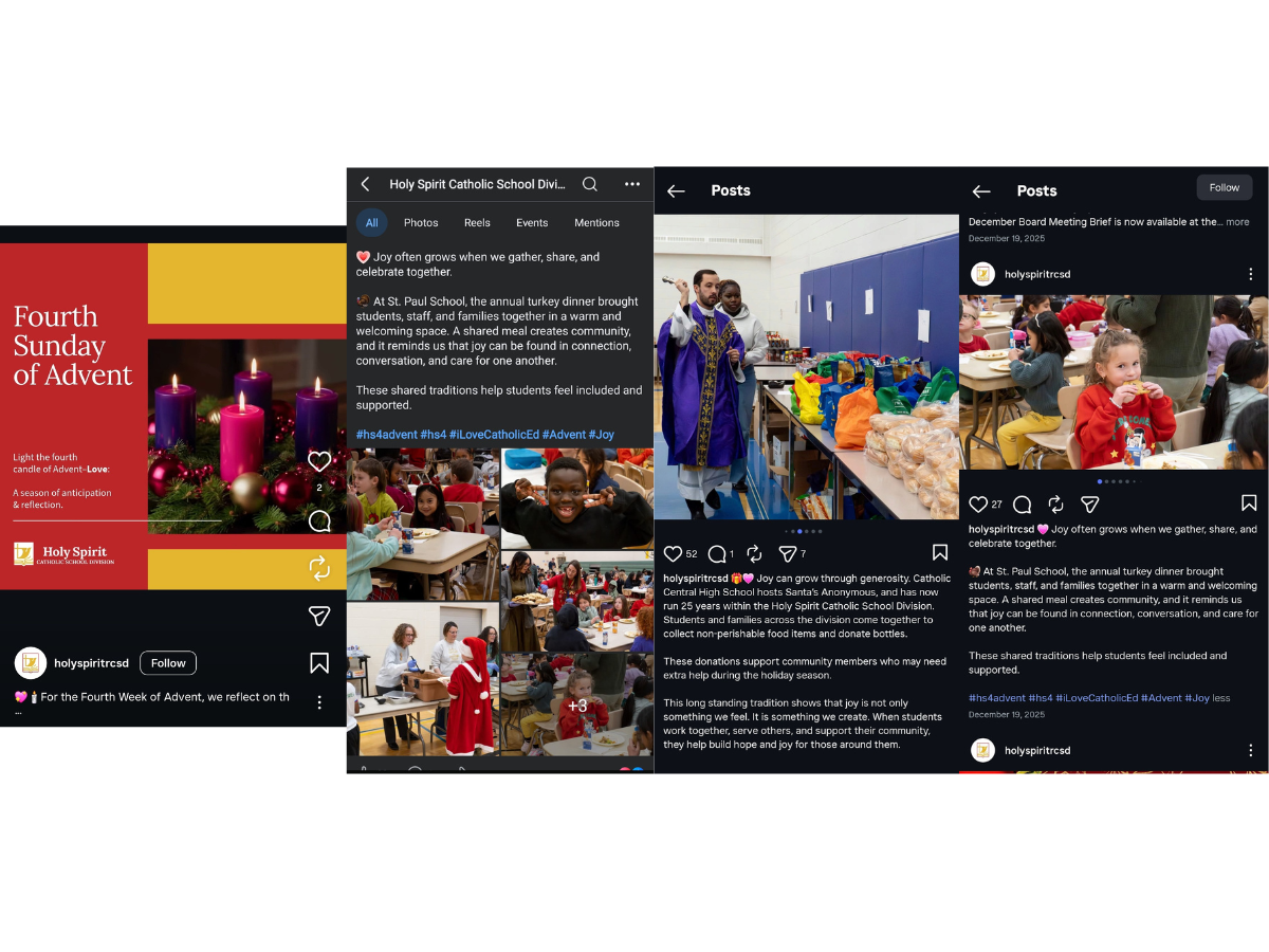 social media post with event title and information